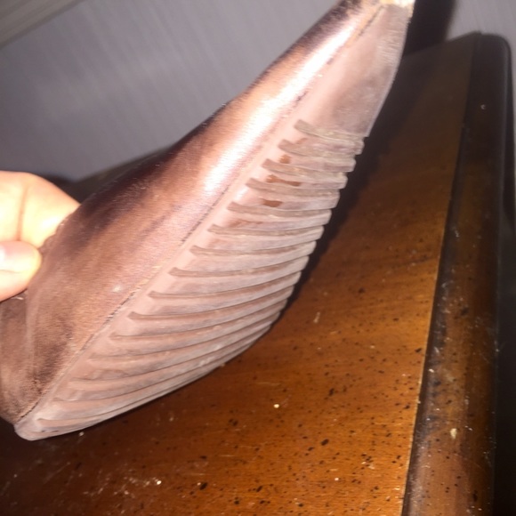 Aldo genuine brown leather pointed toe pumps - Picture 4 of 4