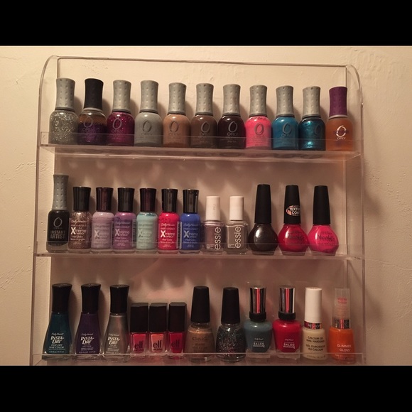 $35! NAIL POLISH COLLECTION & ACRYLIC RACK! T - Picture 2 of 2