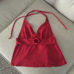 Bamboo Red Tankini Top Size Medium