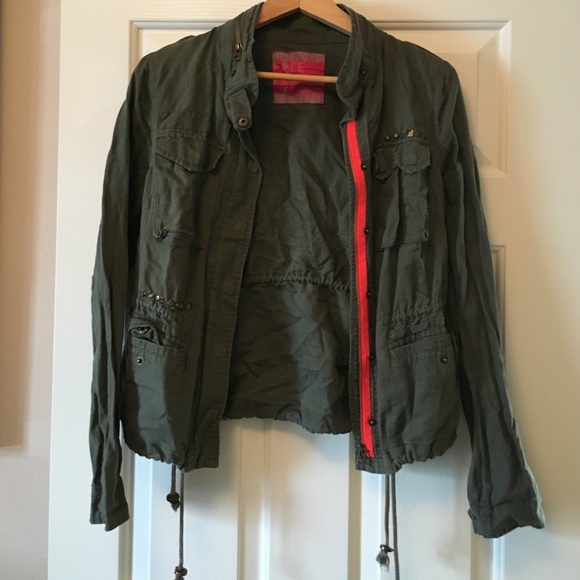 Free People Green Army Jacket