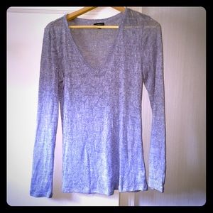 Express long sleeve v-neck shirt