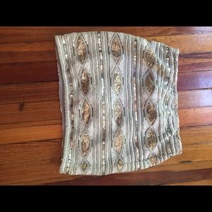 Bondage sequin skirt