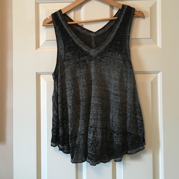 Free People Black Flowy Tank