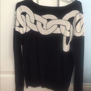diane von furstenberg chain print sweater