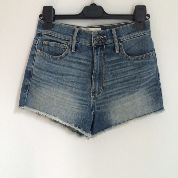 High Waisted Jean Shorts with Fringe
