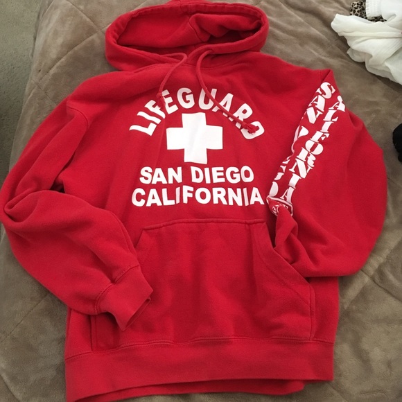 Brandy Melville Tops - Red Lifeguard Sweatshirt