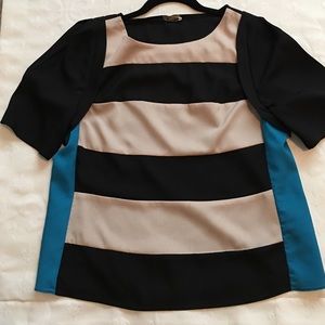 Black and Tan stripe blouse