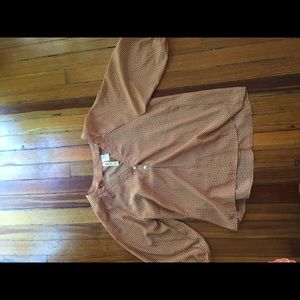 Orange and white blouse