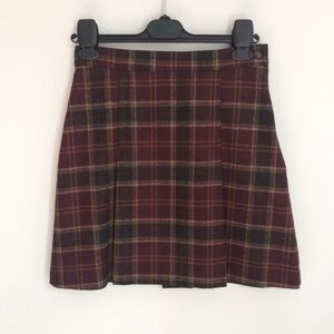 United Colors of Benetton Plaid Wool Skirt