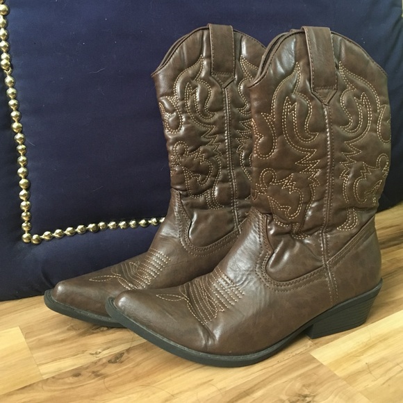 Madden girl brown cowboy boots!