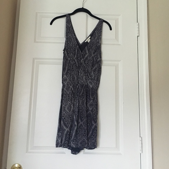 H&M Navy & White Romper