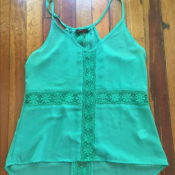 A little sheer top with crochet detail