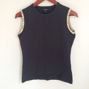 Dark Navy Blue Burberry Tank Top