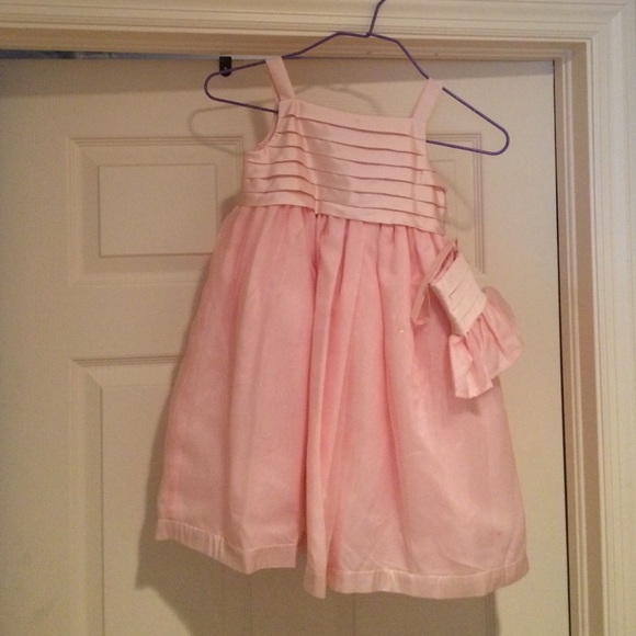Little girl's size 4 pink silk/tulle dress - Picture 1 of 4