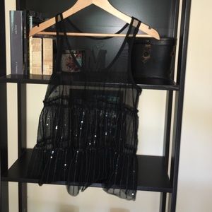 Sheer sparkle top