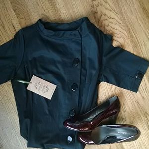 NWT Shabby Apple elbow sleeve, a line black dress