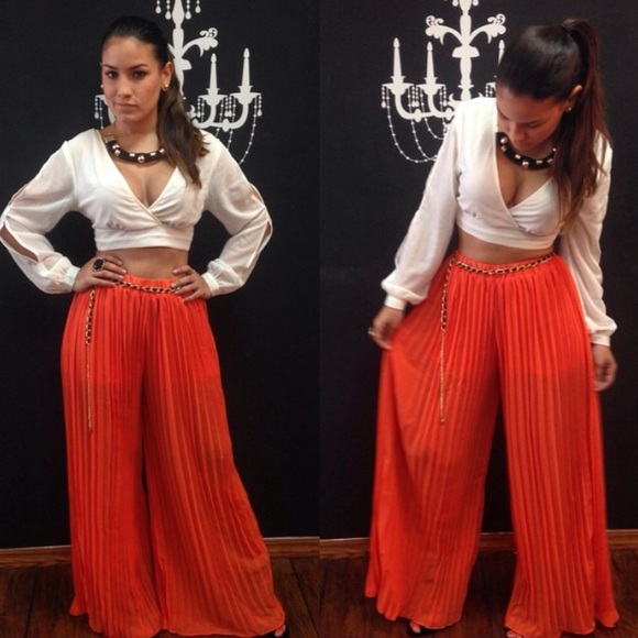 Orange Palazzo Pants! ✨