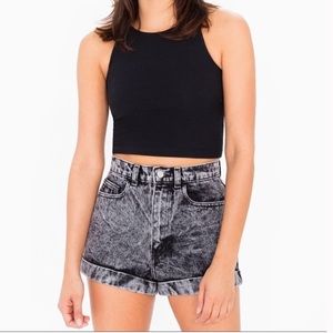 AA Acid Wash High-Waist Jean Cuff Short