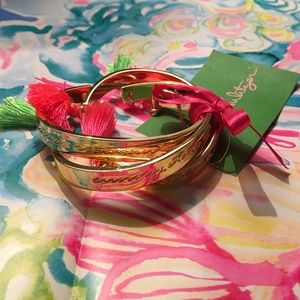 New set of 3 Lily Pulitzer tassel bracelets