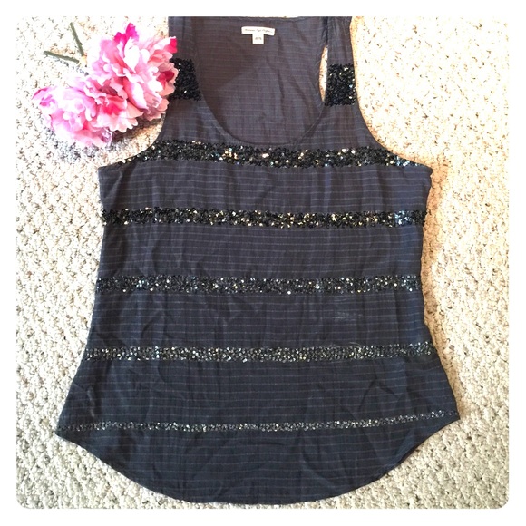 American Eagle Outfitters Tops - American Eagle Grey Sequin Tank