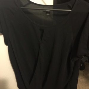 Short sleeve black dress shirt