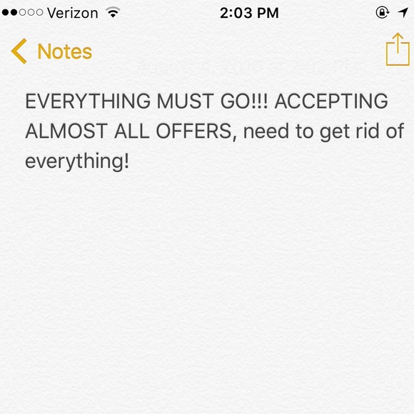 SALE- everything has to go!!!