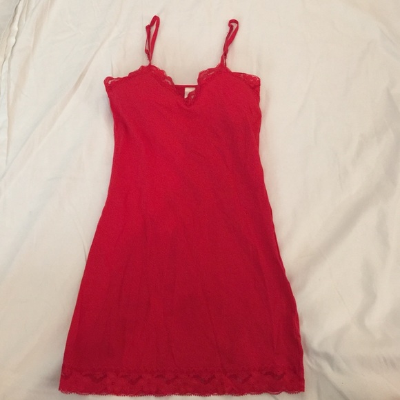 Cute Red lace Tank Top