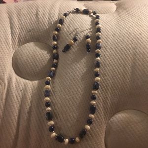 hand crafted one of a kind necklace and earrings