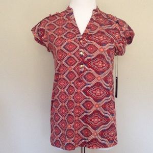 BCBG Maxazria Snap Blouse