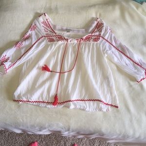 Forever 21 red and white top