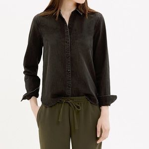 MAKE AN OFFER Madewell denim crop boyshirt