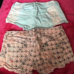 TWO Frayed Short Short size 1 from Pacsun