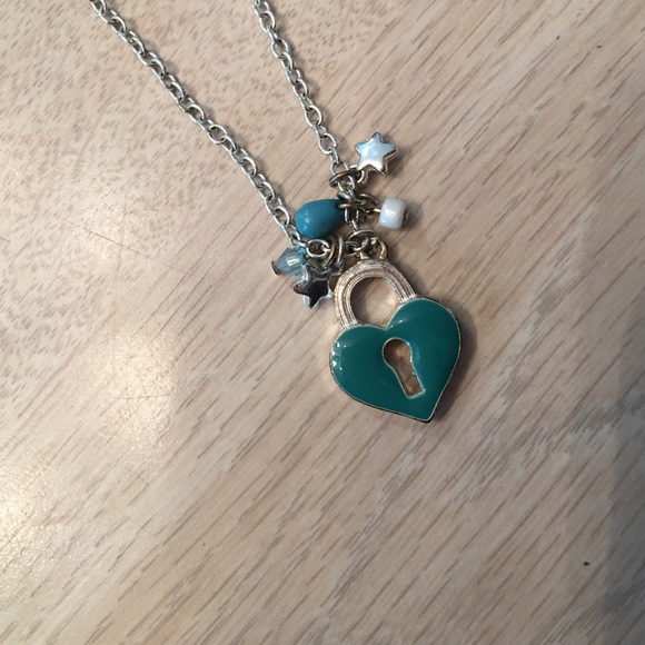Blue turquoise heart lock