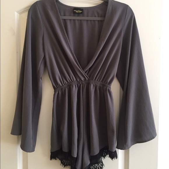 Gray Audrey romper