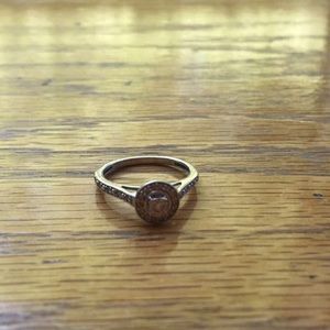 Sterling silver diamond promise ring