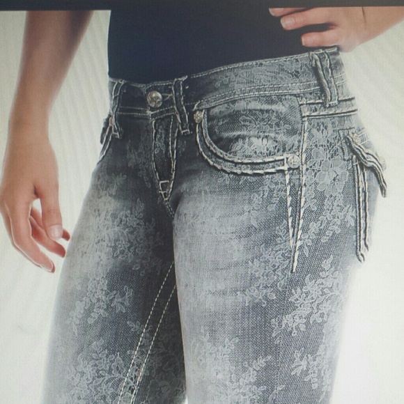 Miss Me lace print Ankle skinny jeans