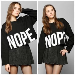 Jac Vanek NOPE Cropped Sweater