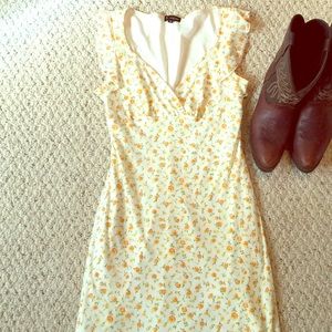 Sundress with Orange and Yellow Flowers