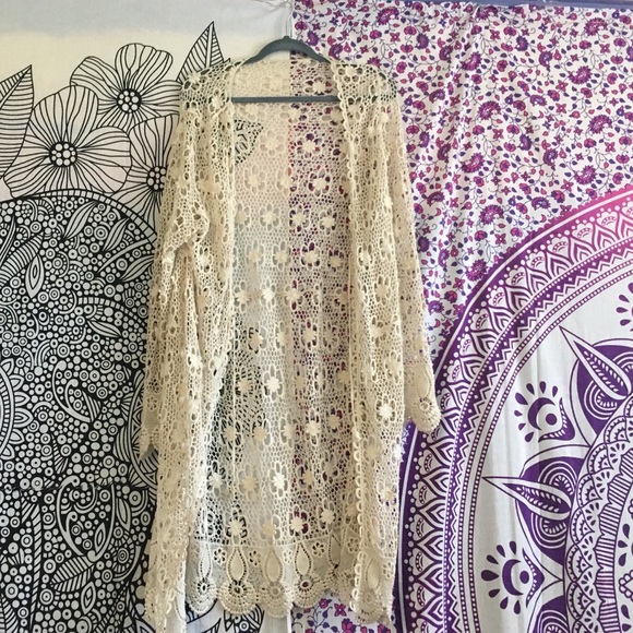 Brandy Melville Crochet Cardigan