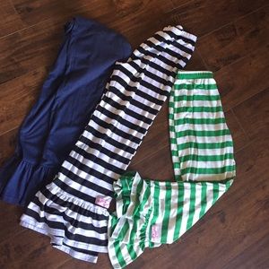 3 pair Women's ruffle girls pants