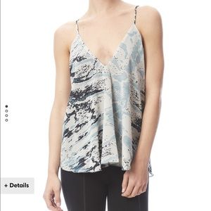 Ramona La Rue Tara tank top in Aqua and gray. XS