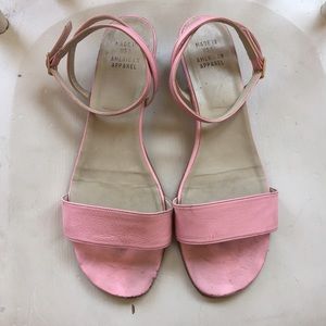 American Apparel Pink Leather Sandals