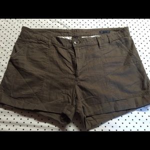 Gap cool brown linen/cotton shorts 16 gently used