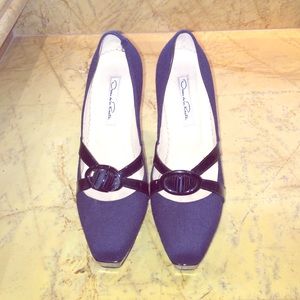 Oscar de la Renta platform pumps