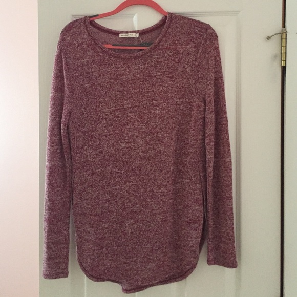 Red Sweater With Side Slits