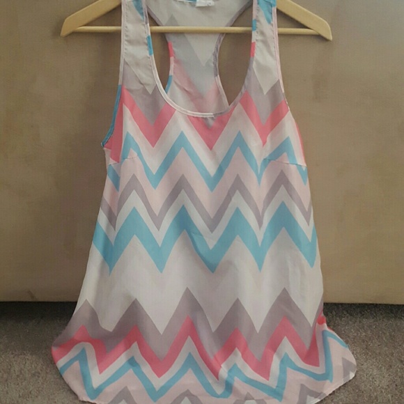 Pastel Chevron Tank Top