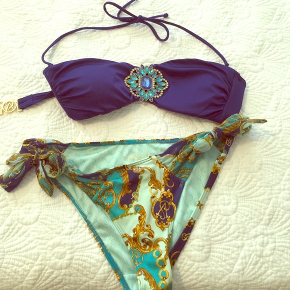 VS navy and Gold bikini