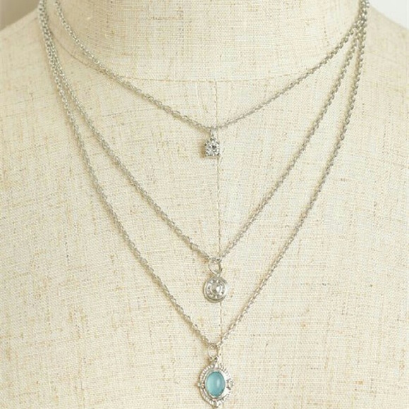 Layered drop necklace