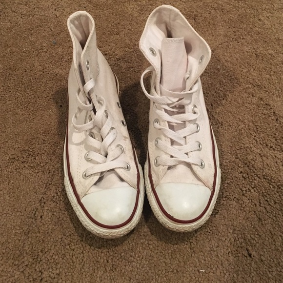 White converse high tops