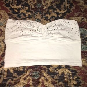 VS Pink White with Sequins Bandeau. NWOT.